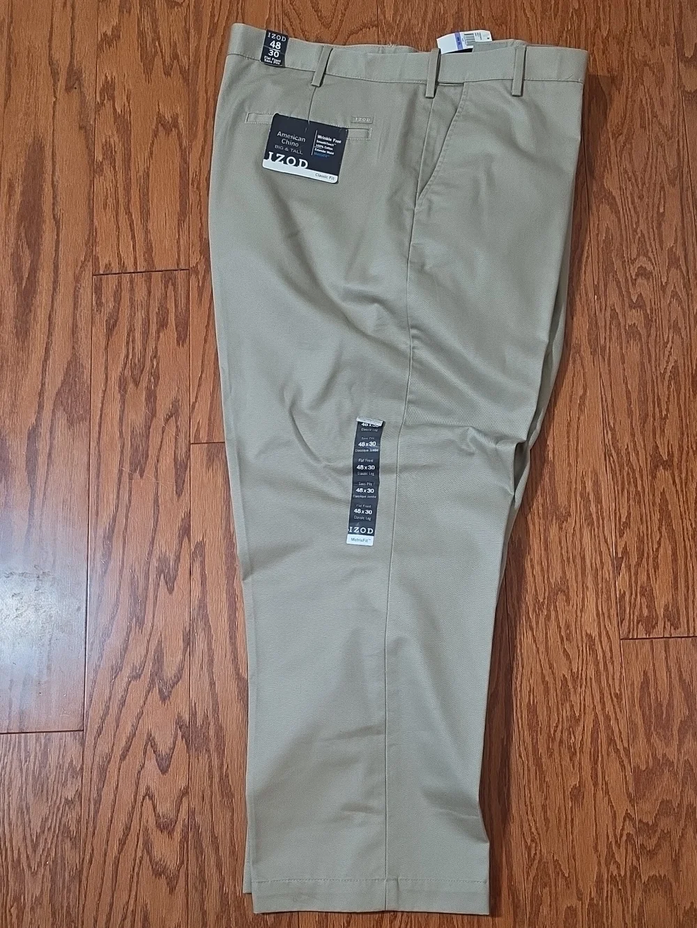Izod Men's Chino Pants in Light Khaki (Big & Tall)